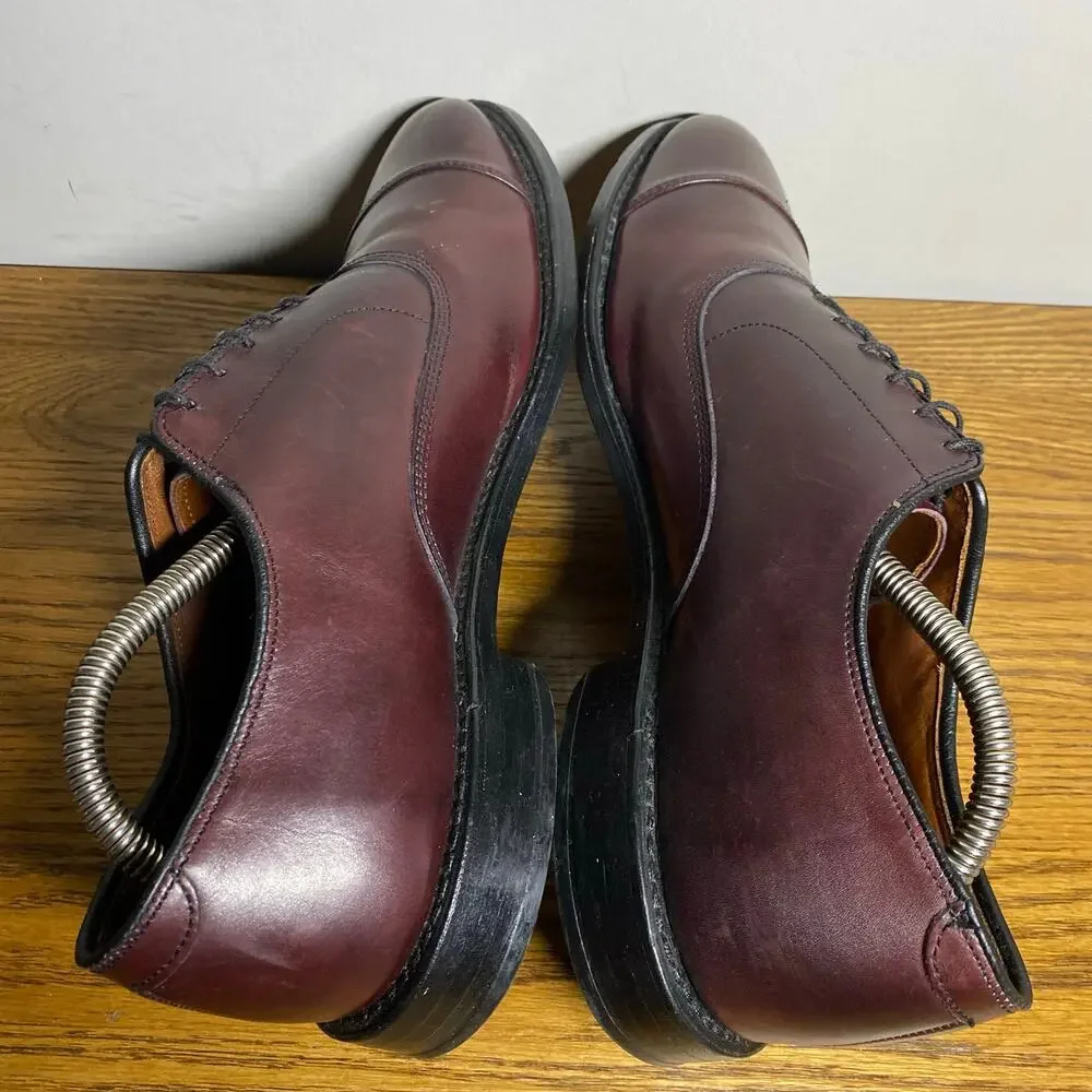 Allen Edmonds Mens Boardroom Cap Toe Oxford Dress Shoes Burgundy Oxblood US 9.5D
